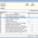 wyszukiwanie konta podczas dekretacji