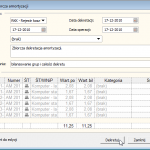 zbiorcza dekretacja amortyzacji